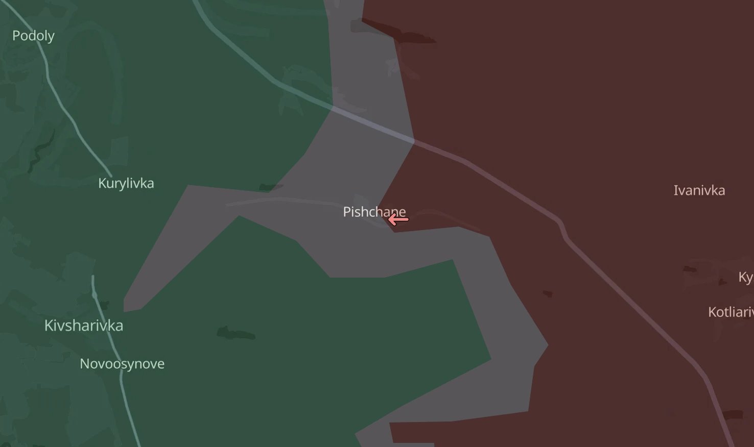 Russian advances near the village of Pischane